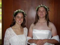 Lucy and Alison right before graduation