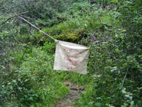 A sign indicating a closed trail